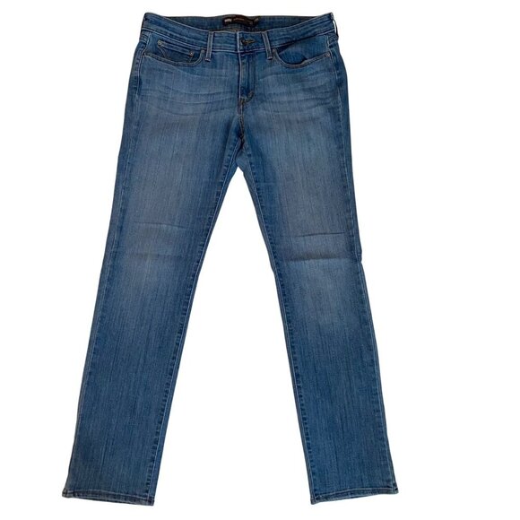 Levi's women's jeans slight curve mid rise slim 8/29 blue soft stretchy denim - Picture 1 of 11